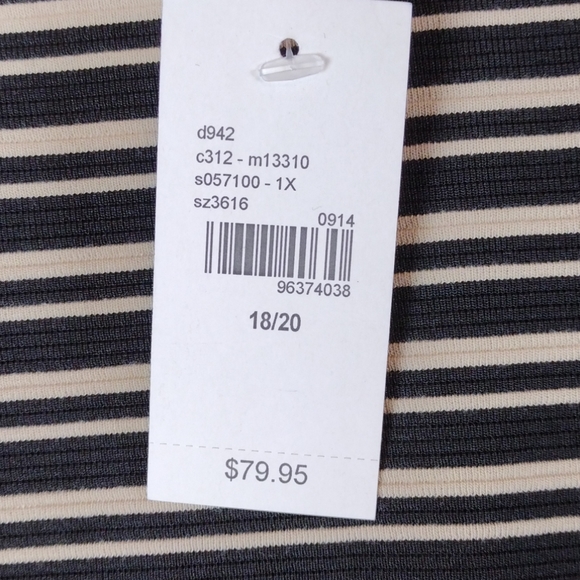 NWT Lane Bryant Color Block Short Sleeved Dress 18/20 - Picture 4 of 12